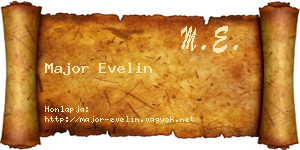 Major Evelin névjegykártya