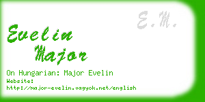 evelin major business card